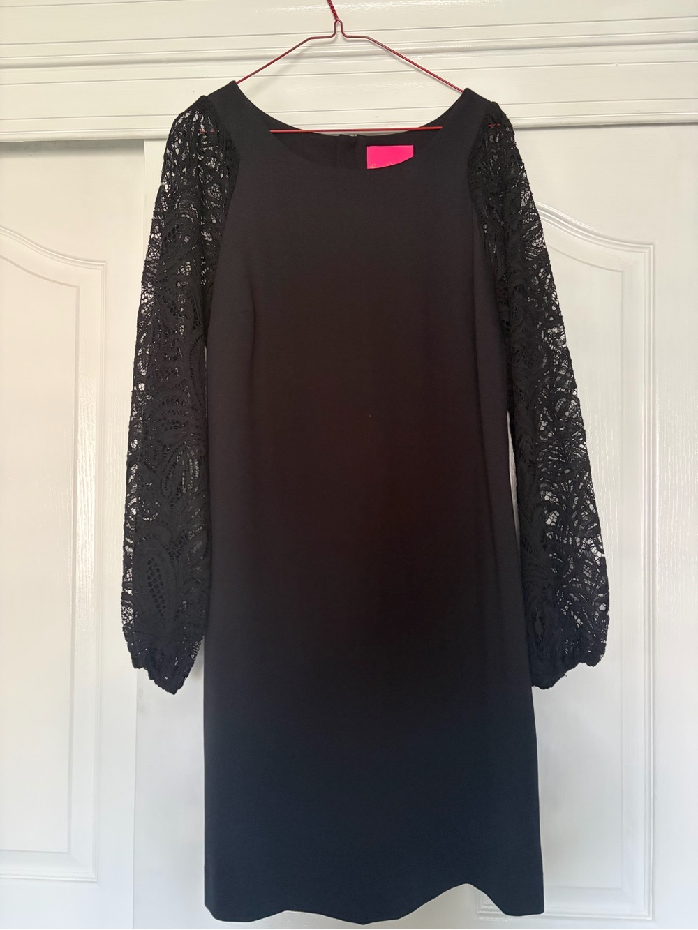 Lilly Pulitzer Black Long-Sleeve Lace Shift Dress